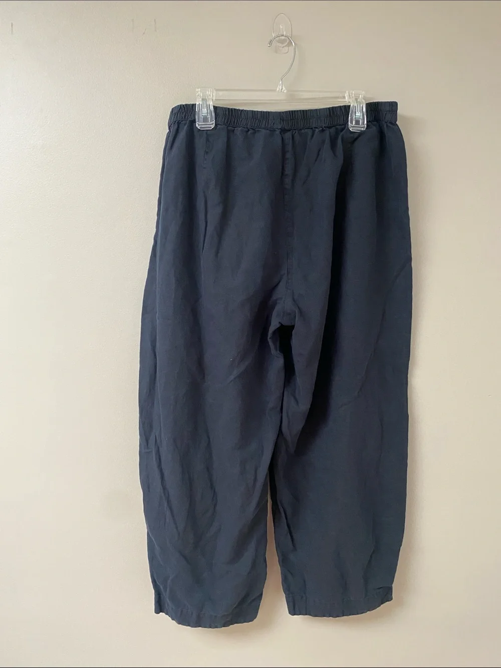 Gudrun Sjödén Organic Cotton Linen Washed Black Harlem Pant Size XL